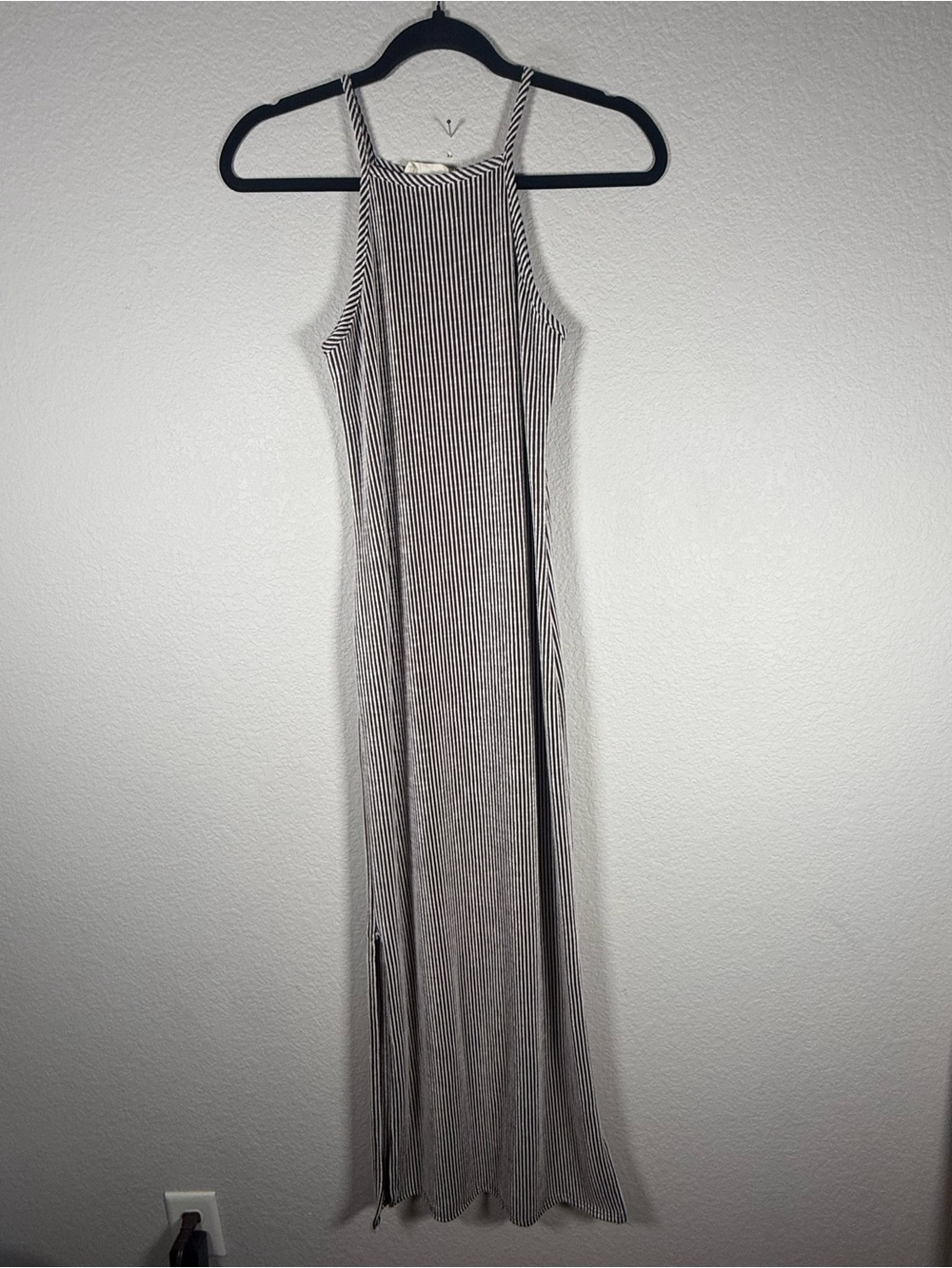 Forever Rose Striped Halter Maxi Dress in Brown and White. So so cute 🥰